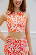 Red Leopard Crop Top