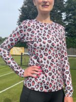 Grey & Coral Leopard Women's Base Layer - Image 6
