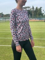 Grey & Coral Leopard Women's Base Layer - Image 5
